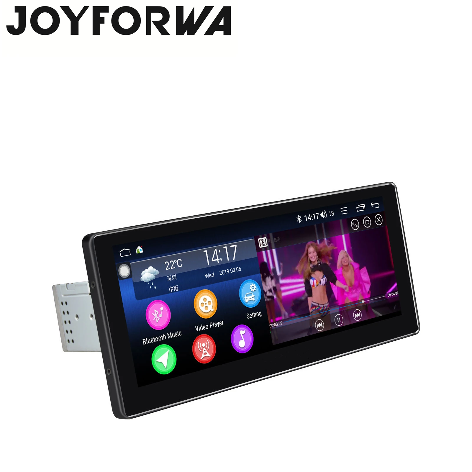 Discount Android 8.1 10.25" 1Din Stereo Car Radio Multimedia Audio Player 1280*480 GPS Navi Glonass DAB Mirror Link  Subwoofer DSP 4G SIM 4