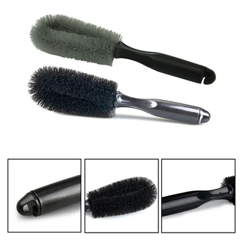 

1Pcs Car Wheel Wash Brush Handle Vehicle Cleaning Brush Wheel Rims Tire For Car Bicycle Auto Car Brush Tool Washing Accessories