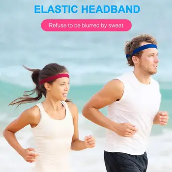 

Sports Headband Gym Headband Anti-Slip Absorbent Sweat Cycling Yoga Runnning Basketball Hair Band Elastic Head Band 5 Colors