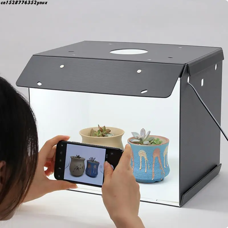 New SANOTO Mini Photo Studio Box Photography Backdrop portable Softbox LED Light Photo Box fold Studio Soft