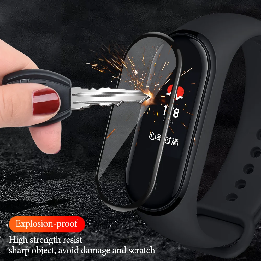 1 2 шт. изогнутая 3d пленка для Xiaomi Mi Band 4 защитное мягкое стекло защитная умные