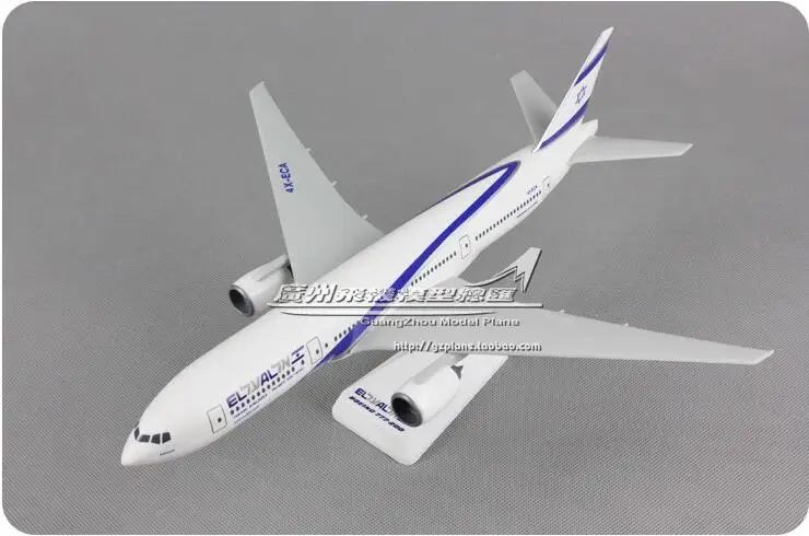 32 см пластик Израиль модель самолета B777-200 1:200 4X-ECA Isreal Airline модель самолета W Стенд самолет подарок