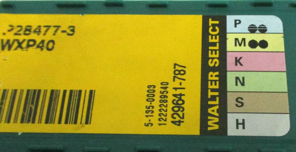 10 шт. карбидные вставки WALTER P28477-3 WXP40