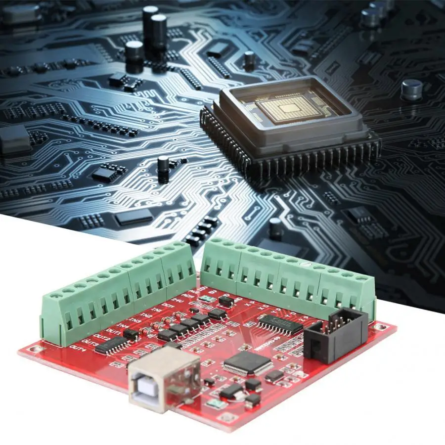 Шаговый двигатель с ЧПУ USB MACH3 100Khz красный ломаный Плата Поддержка шагового двигателя привод сервопривод