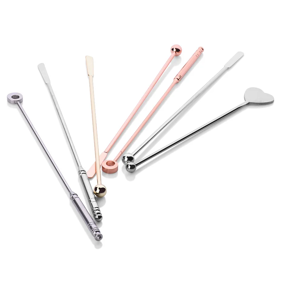 

Stainless Steel Stir Bar Cocktail with Bartending Bar Milk Tea Picking Bar Bartending Stir Bar Coffee Decoration Stick AT119
