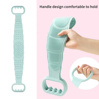 

Home Soft Bath Belt Massage Travel Salon Silicone Brush Double Sided Bathroom Exfoliating Back Scrubber Hotel Elastic Sauna Room