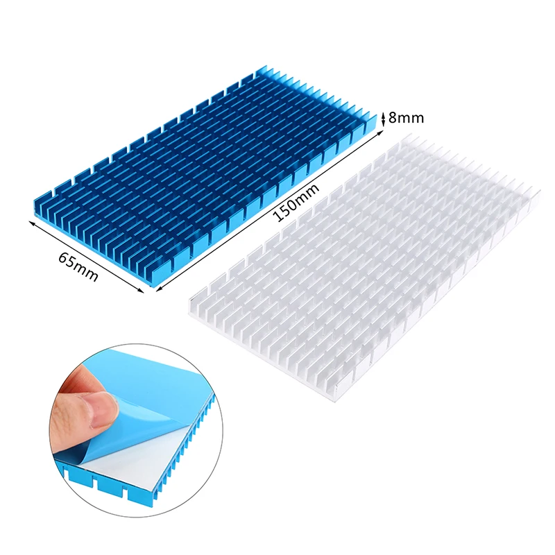 Aluminum Radiator Fin Mobile Phone Cooling Heatsink Radiator Cutting Slot Heatsink Blind Radiating Fin Heat Sink 150*65*8MM 1Pc aluminum heatsink radiator