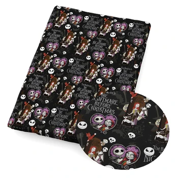 

50*140cm Patchwork Halloween Printed 100% Cotton Fabric for Tissue Kids For Baby Sewing Quilting Fat Quarters Child DIY,c12228