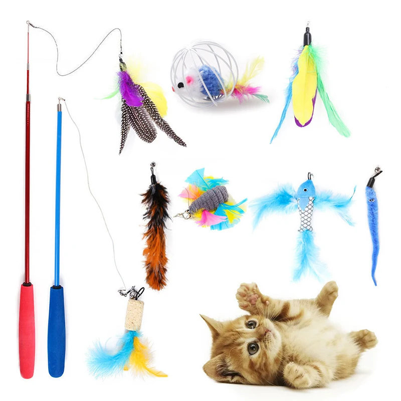 New Pets Cat Toys Mouse Shape Balls Shapes Kitten Love New Pet Toy Cat Channel Funny Cat Stick Mouse Interactive Play Supplies