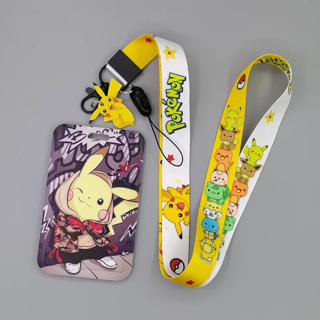 Pokemon Bank Credit Card Holder Pikachu Wallet Bus ID Name Work Card Holder For Student Women Man Card Cover Business Card 2