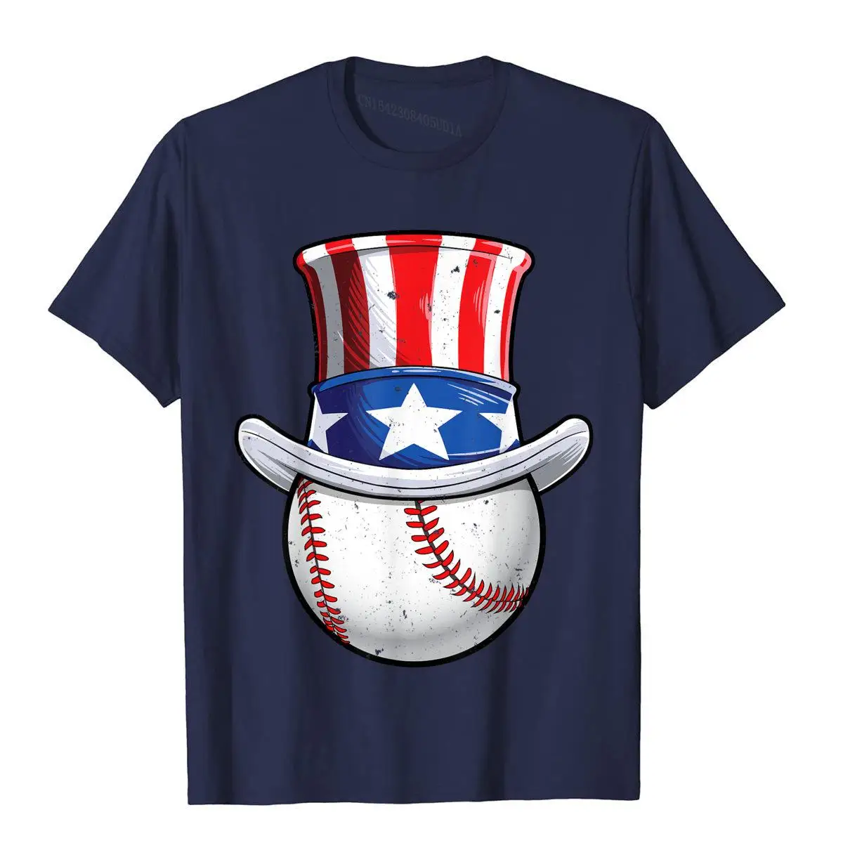 Baseball Uncle Sam T shirt 4th of July Boys American Flag__A9936navy