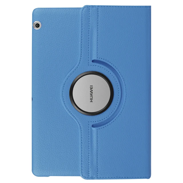 Вращающийся на 360 градусов чехол для huawei MediaPad T5 10 10,1 AGS2-L09/W09/L03 планшет Funda откидная подставка из искусственной кожи чехол для huawei T5 10 чехол - Цвет: Sky Blue