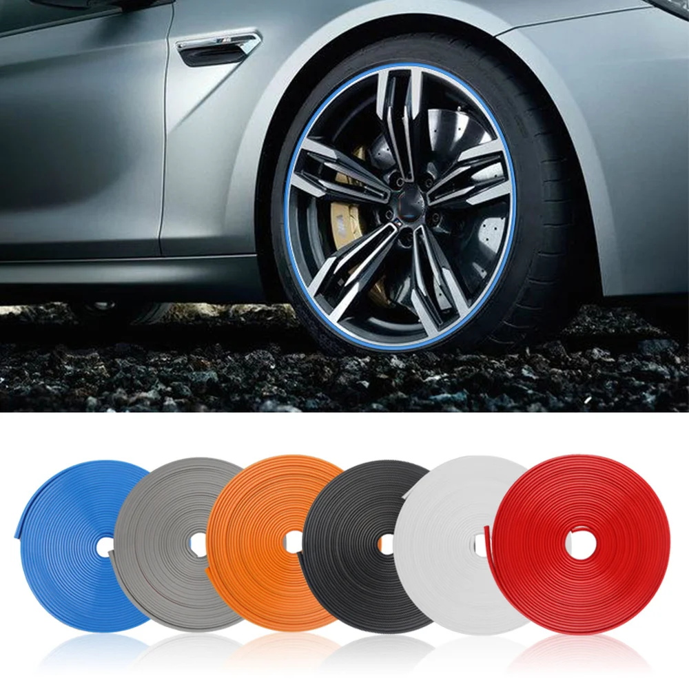 

8M Roll Rimblades Car Vehicle Color Wheel Rims Protectors New Styling Protect Stickers for Universal Use Easy Installation