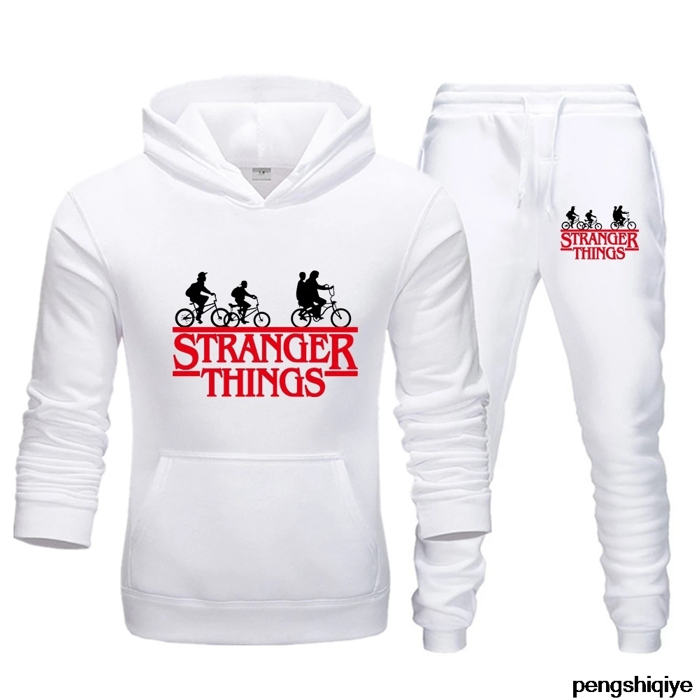 

New 2020 Track field male sport fleece thickened hooded boutique casual clothes hoodies suit jacket + pants winter warm men set