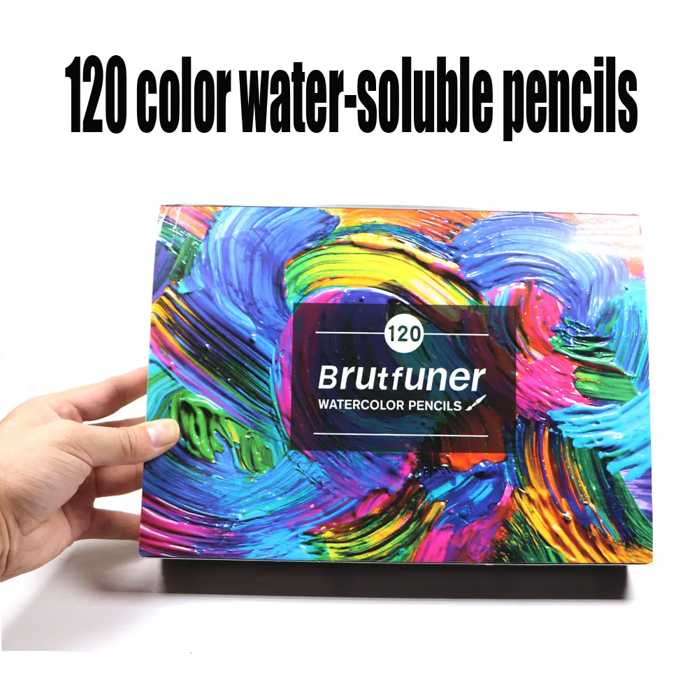 Brutfuner 150/180/260/520色の水溶性色鉛筆学生アート木材環境に