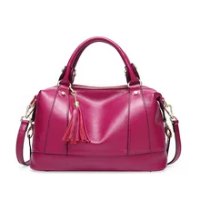 Модные трендовые женские сумки из натуральной кожи с кисточками, Дизайнерские офисные женские сумки-тоут, ручные сумки с кисточками, сумка из натуральной кожи, одна сумка shou