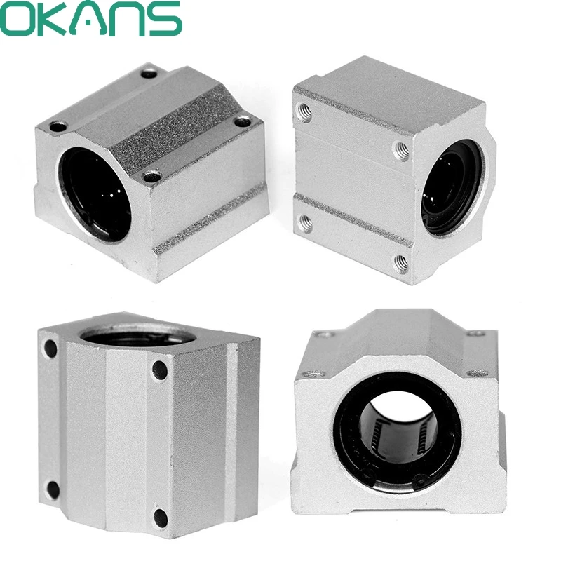 

Hot Sale 4Pcs SC20UU 20mm Aluminum Linear Motion Ball Bearing Slide Bushing For CNC