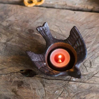 

Swallow Shape Metal Vintage Iron Ashtray Candlestick Candle Holder