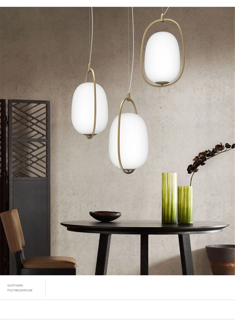 Loft Decor Post Modern LED Pendant Light Iron Gold Circle Glass Hanging Lamp Dining Room Indoor Lighting Fixtures Hanglamp (8)