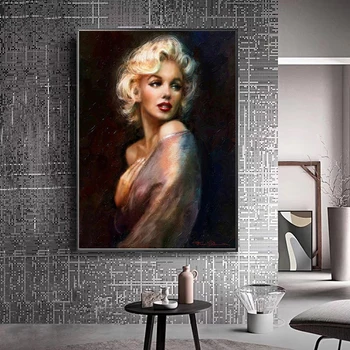 

Fashion Marilyn Monroe Canvas Paintings Figure Posters and Prints Cuadros Wall Art Pictures for Living Room Home Decor Unframed