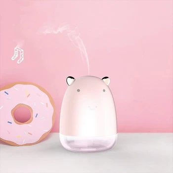 

Ultrasonic Air Humidifier Aroma Essential Oil Diffuser Cute Mouse Freshener Nebulizer with LED Night Lamp Tabletop Diffuser