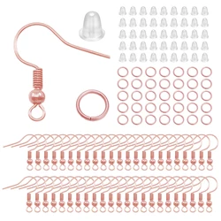 Hypoallergenic Earring Hook Kit with Multi-Color Ear Wires and Accessories (Rose Gold 300pcs)
