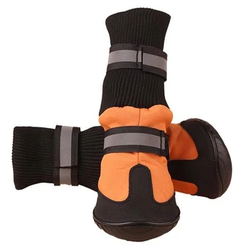 

Big Dog Soft Waterproof Boots for Large Dog Shoes -Orange XL