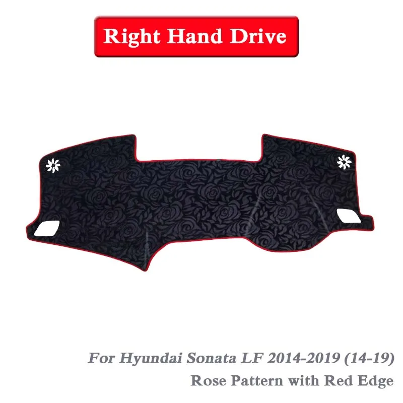 Car Styling Dashboard Protective Mat Shade Cushion Pad Rose Carpet For Hyundai Sonata YF LF 2009- RHD&LHD Accessory