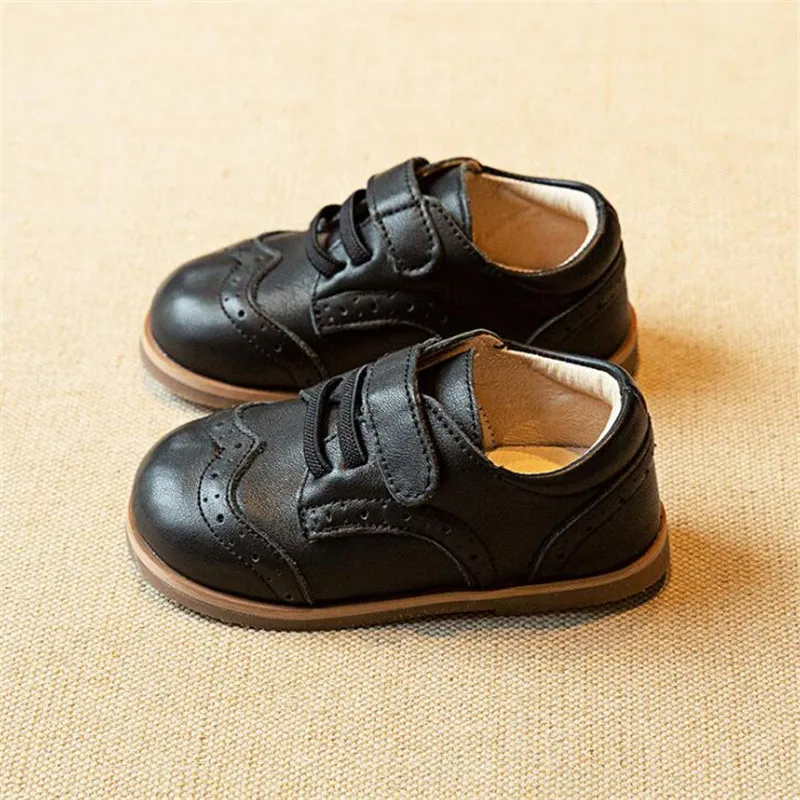 Weoneit New Children Toddler Baby Shoes Little Boys Spring Autumn 3 Colors Leather Shoes for Boys Kids Retro Dress Shoes