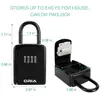 ORIA Key Lock Box Wall Mounted Key Safe Box Weatherproof 4 Digit Combination Key Storage Lock Box Indoor Outdoor Key Holder ► Photo 3/6