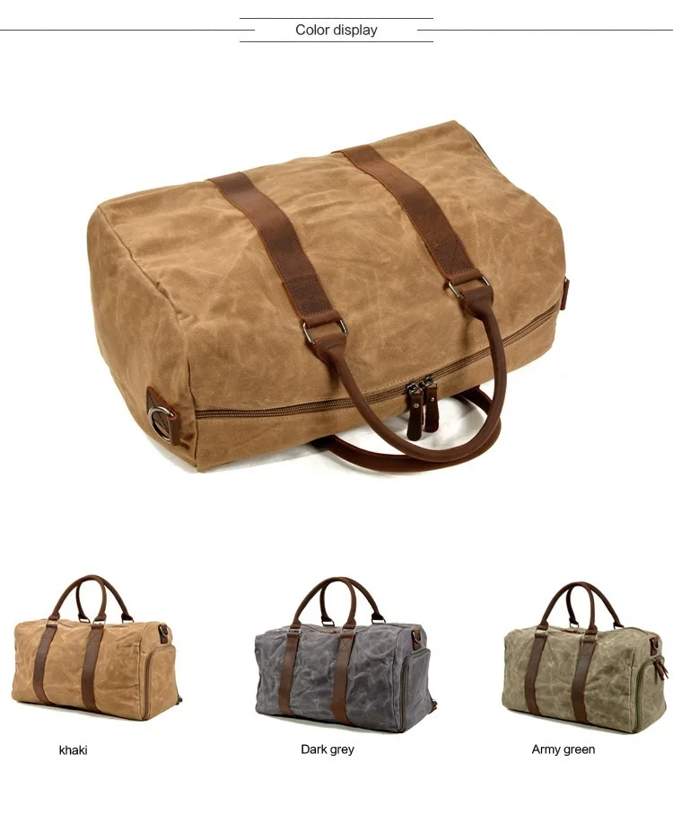 Вощеная винтажная парусиновая мужская сумка M282 для путешествий, спортивная сумка для спортзала, Промасленная кожаная военная сумка для выходных, Базовая тренировочная сумка, сумки для сна