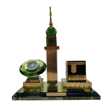 

Muslim Eid Decor Crystal Building Model Ornaments Desktop Decoration Tabletop Adornment for Home Living Room Bedroom