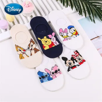 

Dinsey Summer Casual women socks Korea women animal cartoon mouse ankle socks cute invisible socks thin cotton stopki boat socks