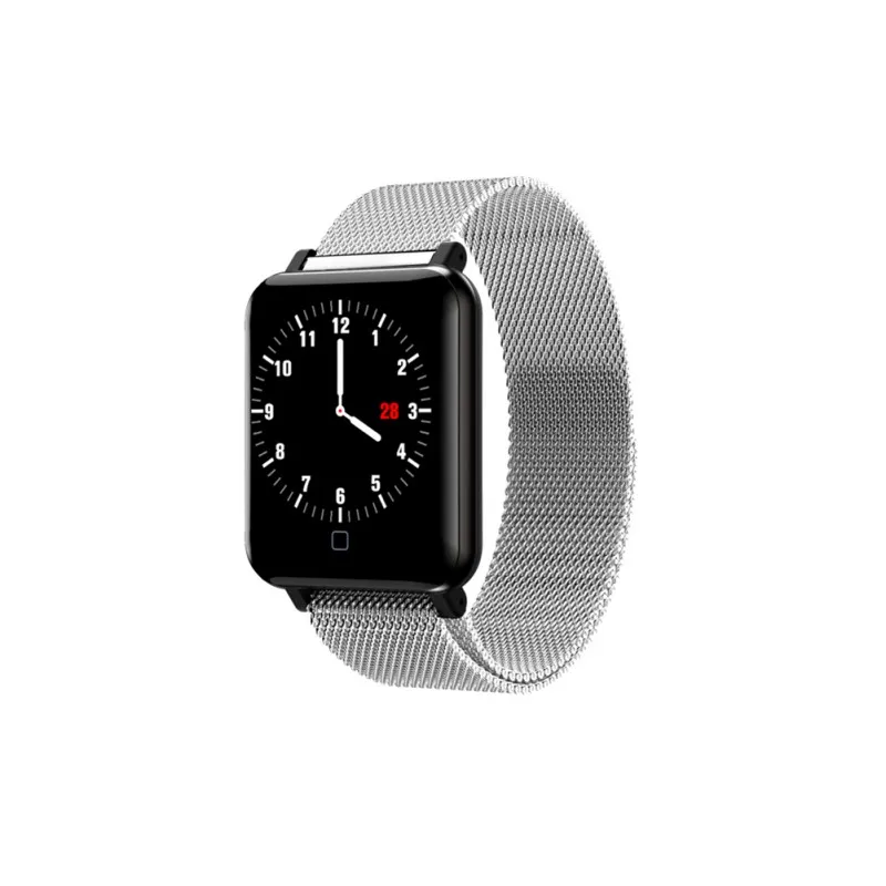 Multifunction Heart Rate Blood Pressure IP68 Anti-watercolor Screen Smart Wristband Multi-function Steel Belt Smart Wristband - Цвет: S