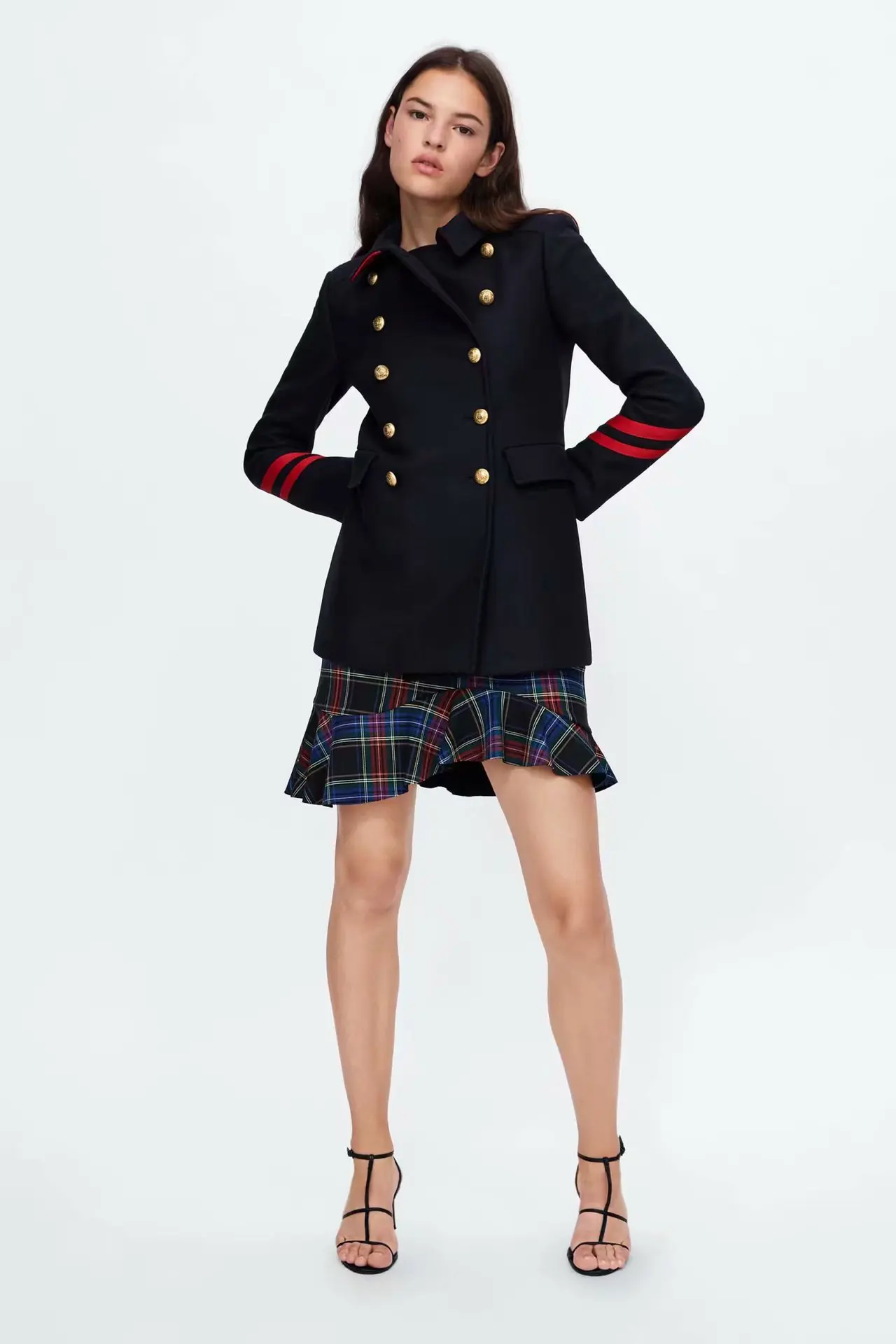 

Woolen Jacket 2018 Autumn And Winter New Style Slim Fit Slimming Strap Double Breasted Short Woolen Overcoat Women's