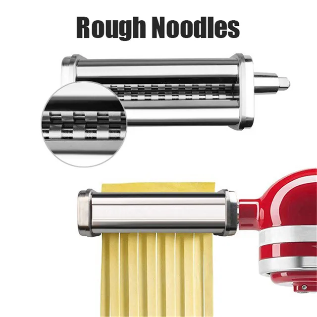 3Db Tésztavágók És Görgők Tésztakészítő A Kitchenaid Állvány Keverőkhöz Tésztahenger -Görgős Spagetti Vágó Fettuccine Vágókészlet - Image 3