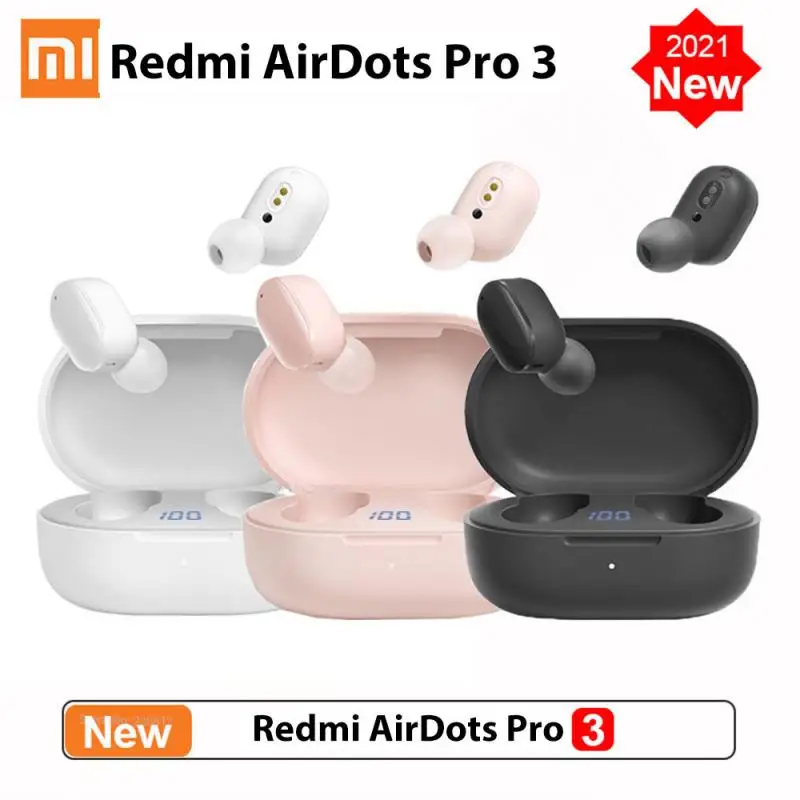 2021 Xiaomi Redmi airdots Pro3 беспроводные Bluetooth 5 2 aptX адаптивные стерео басы с микрофоном