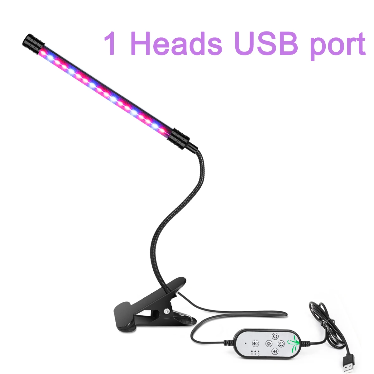 USB DC 5V Фито лампы для комнатных растений гидропоники 27/18/9/3W 3/2/1 головок светодиодный Grow светильник лампа для выращивания растений парниковых Dimma - Испускаемый цвет: 9W