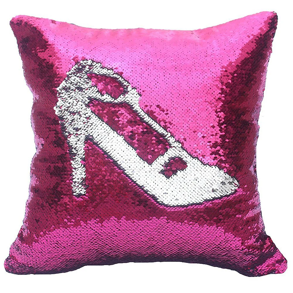 Valentine's Day Gift DIY Mermaid Sequin Cushion Cover Magical Throw Pillowcase Color Changing Reversible Pillow Case Home Decor