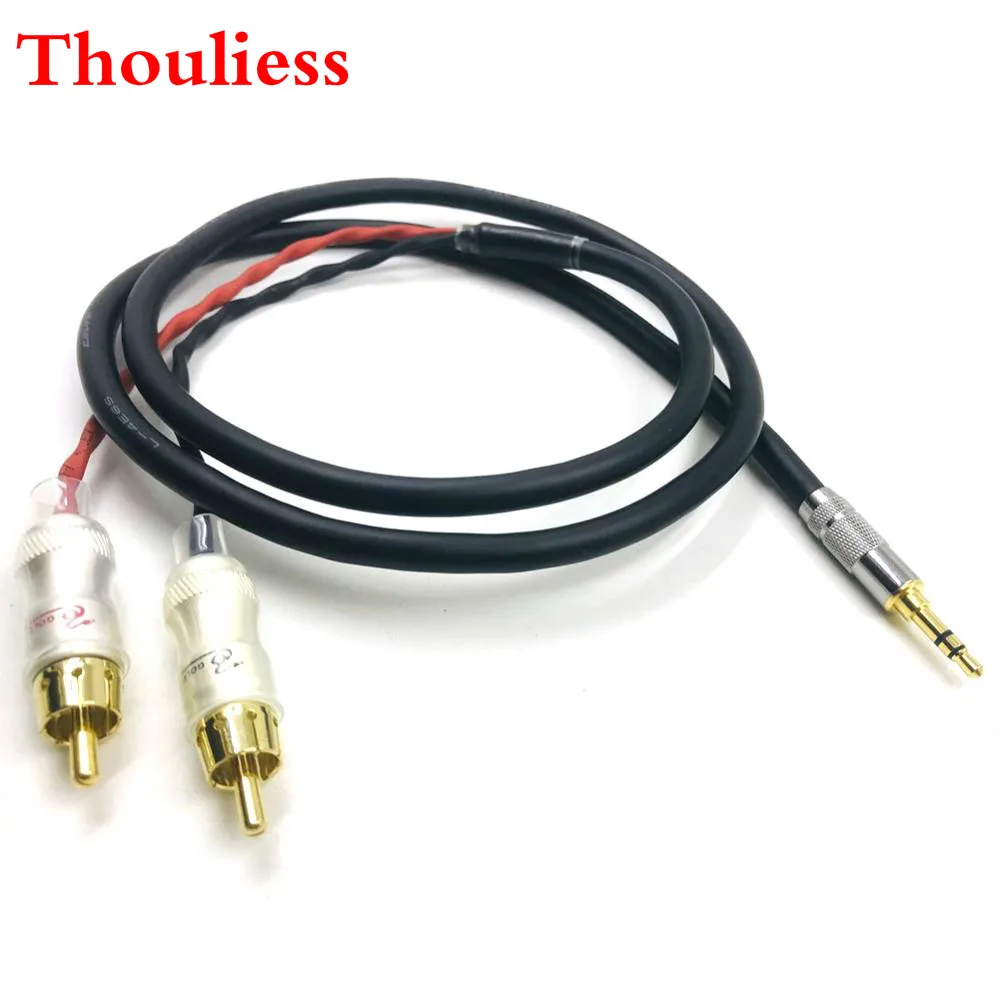 

Thouliess HIFI 2.5/3.5/4.4mm Balanced Male to 2RCA Male Audio Adapter Cable 6.35mm XLR 7n-OCC Single Crystal Copperr Audio Cable
