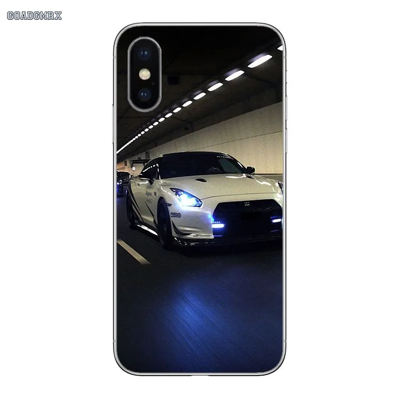 Прозрачные мягкие чехлы для автомобиля Nissan GTR Мягкий силикон для iPhone 11 X XR XS Pro MAX 4 4s 5 5S SE 5C 6 6S 7 8 Plus - Цвет: image 2