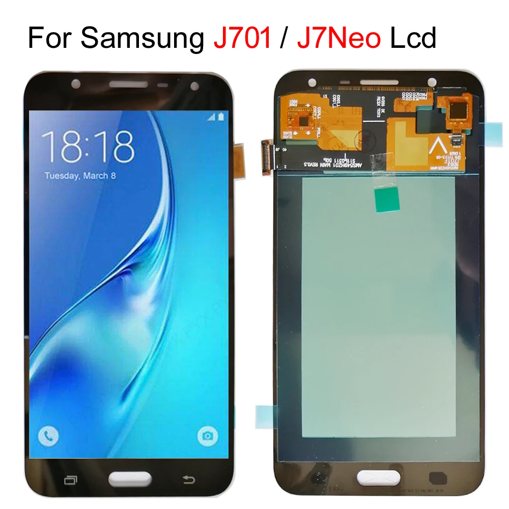 ЖК-дисплей в наличии дюйма Amoled для Samsung Galaxy J7 nxt J701F J701M сенсорный дигитайзер сборе