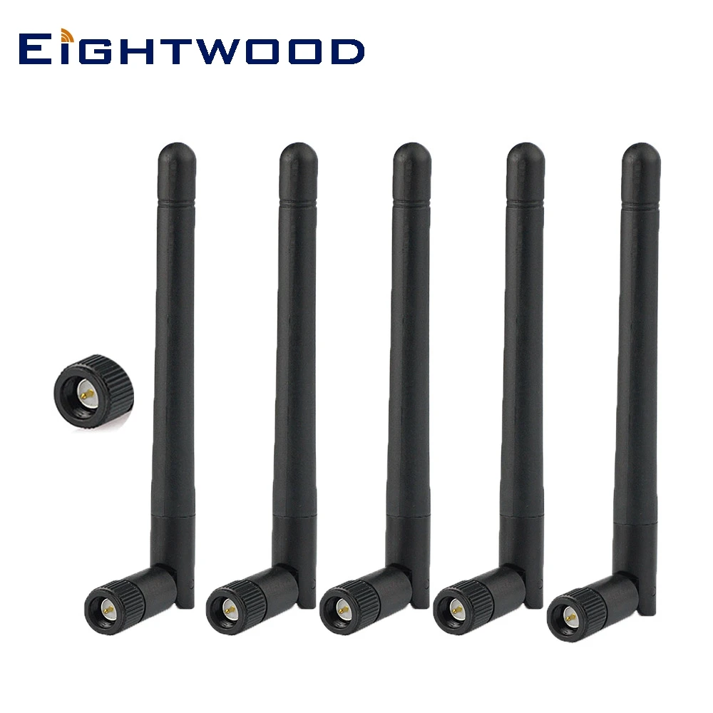 Eightwood 5 Pezzi Omni Gsm Gprs Edge Cdma Antenna Antenna Sma Maschio Per D-Link At&T Netgear Banda Larga Linksys Router Wireless Cisco