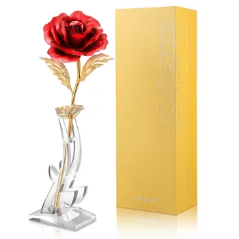 

ETEREAUTY Colorful Blooming Enchanted Romantic Rose Gift Flower for Festival Birthday Anniversary Holiday