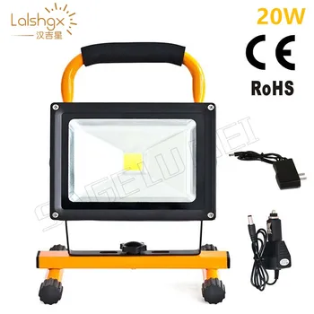 

1pcs 20w waterproof outdoor led flood lighting rechargeable Led emergency lamp Portable Spotlight battery powered led spot lamp