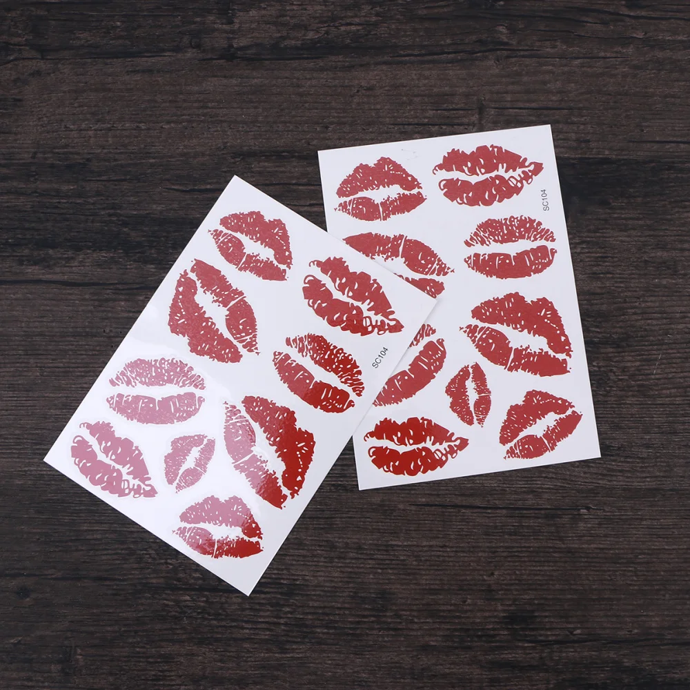 

6pcs Stickers Temporary Waterproof Ornaments Stickers Tattoo Stickers Decorative Stickers for Arm Leg Face Neck Chest