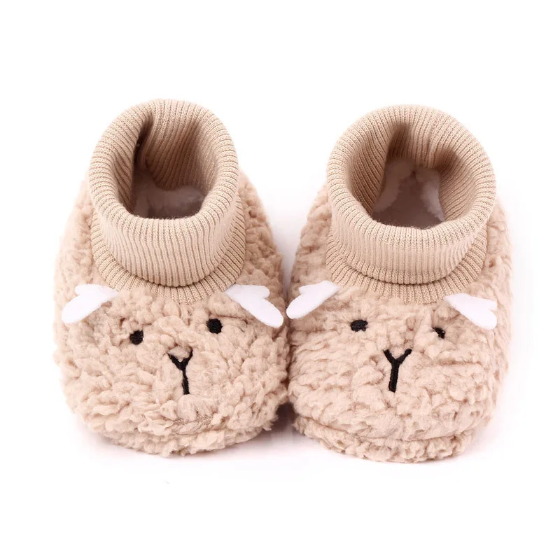 Милая теплая детская обувь из кораллового флиса; обувь для новорожденных девочек и мальчиков; Зимняя Толстая обувь для малышей; обувь для первых шагов; Schoenen Meisje