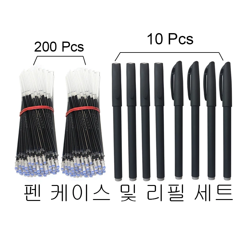 210 pçs/set automático desaparecendo recarga cartucho de desvanecimento temperatura normal tinta desaparecer lentamente gel caneta recarga bola caneta