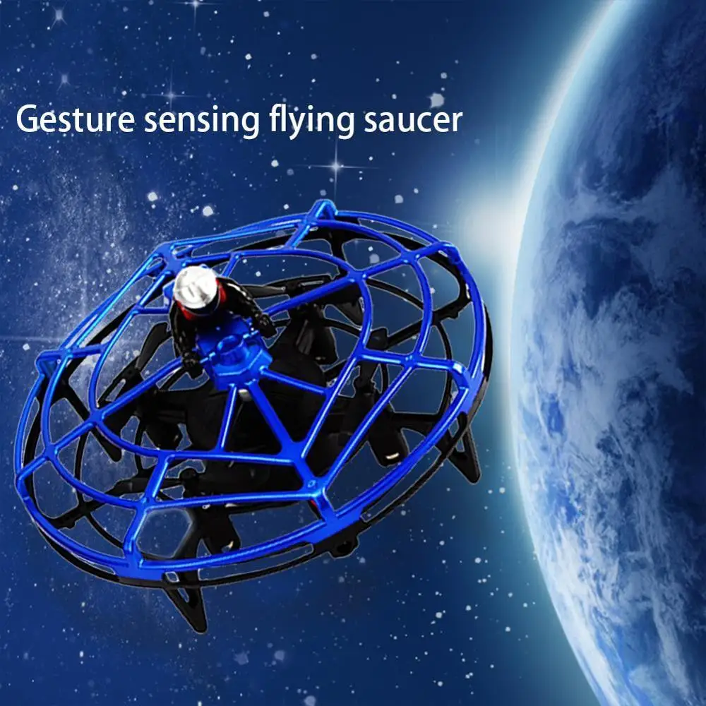 

Inductive UFO Hand Throwing Plane Gesture Induction Flying Saucer UFO Four-axis Induction Vehicle Suspended