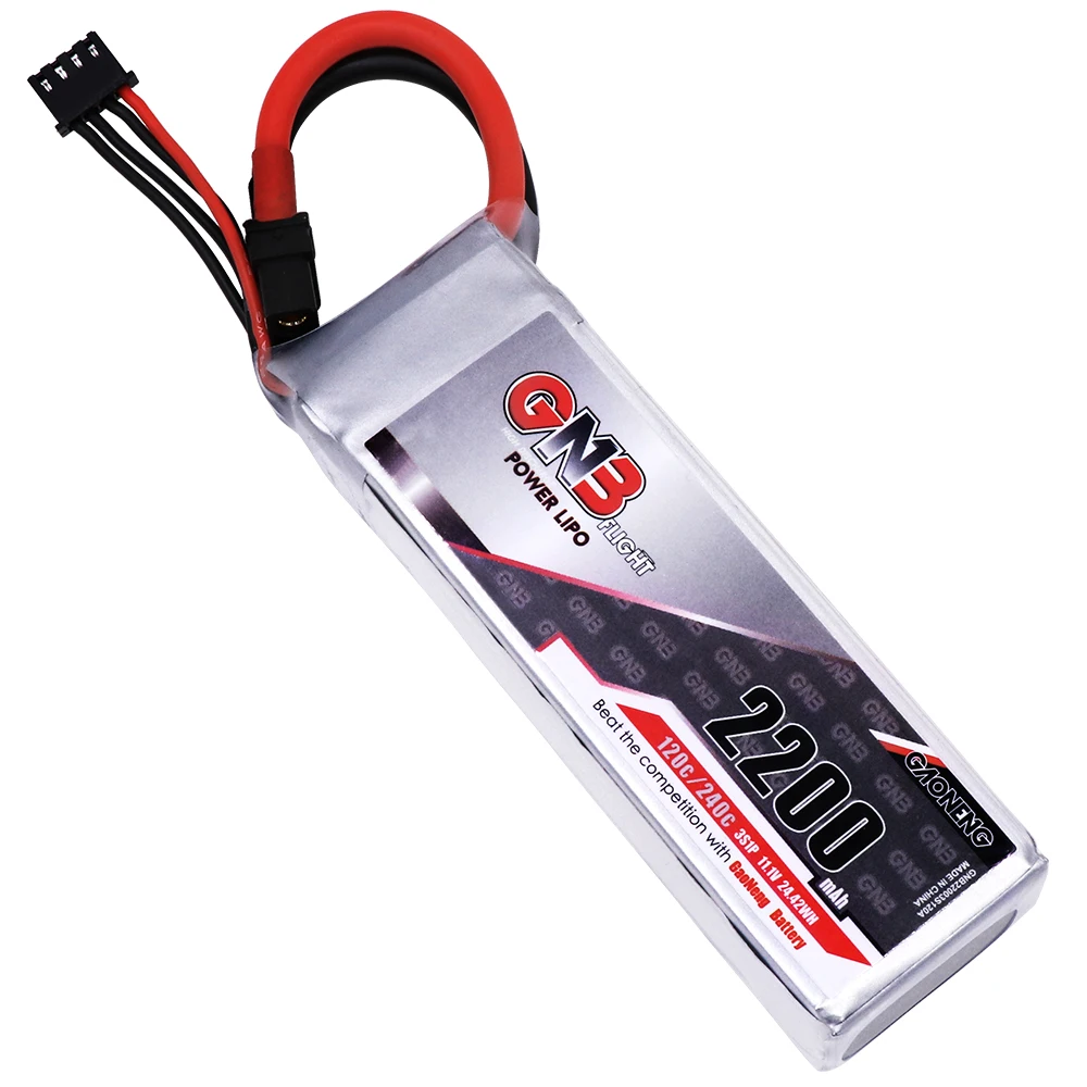 2 шт. GAONENG GNB 11,1 V 2200mAh 120C 3S Lipo батарея XT60U-F Разъем для RC FPV гоночный Дрон самолет вертолет